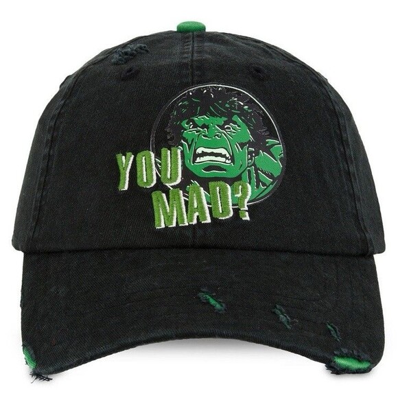 Marvel Disney Parks Hulk You Mad? Cap Adjustable Youth Hat - Picture 1 of 10